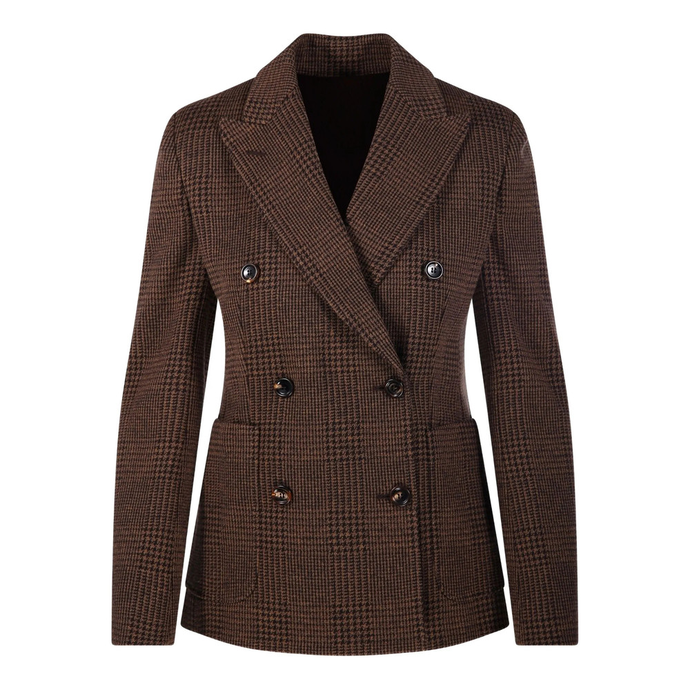 Max Mara Check Double-breasted Blazer