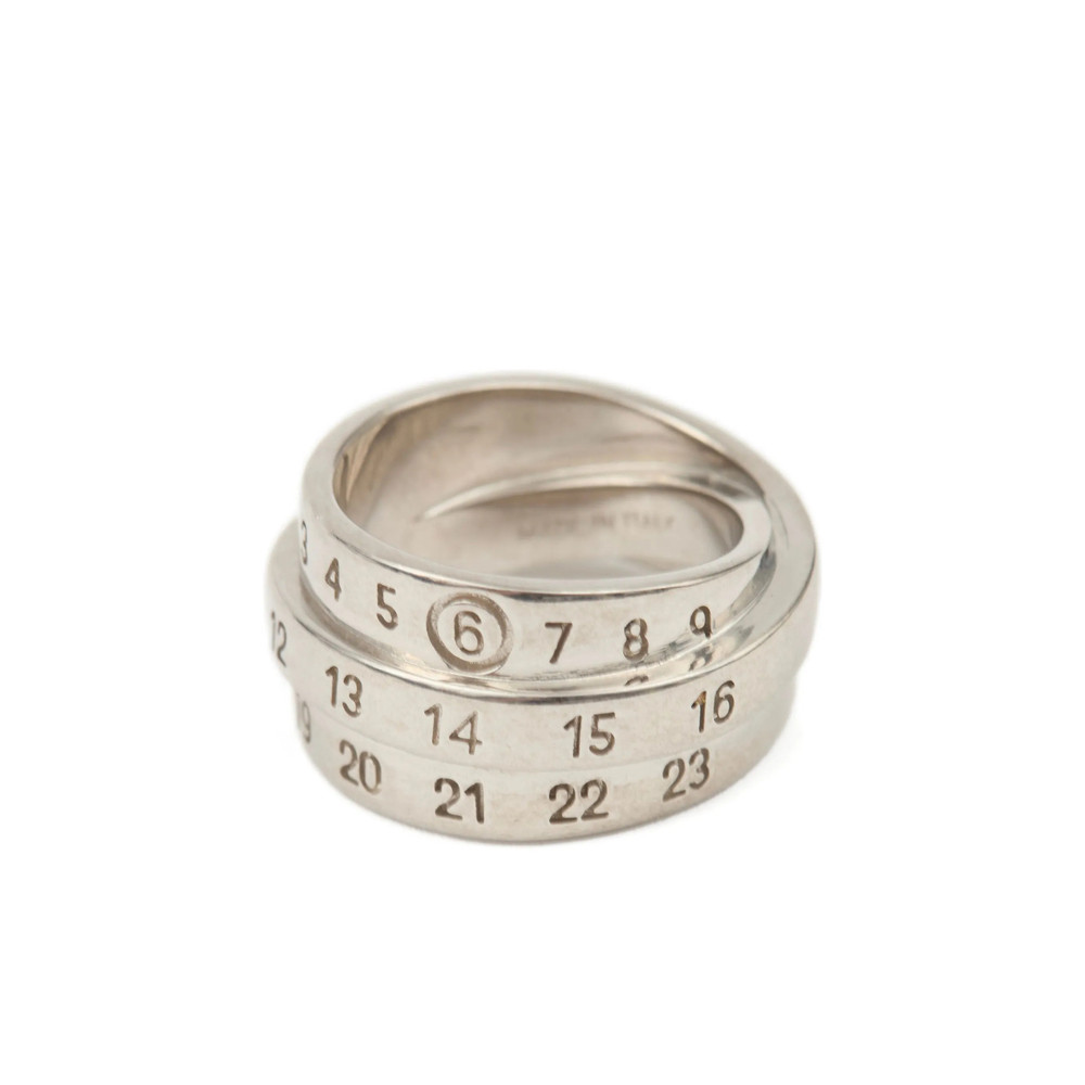 Mm6 Maison Margiela Triple Logo Ring