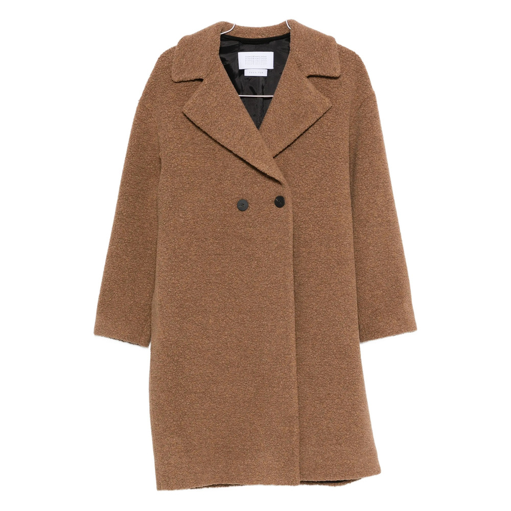 Harris Wharf London Bouclé Double-breasted Coat