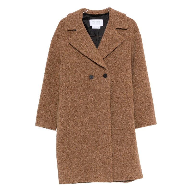 Harris Wharf London Bouclé Double-breasted Coat