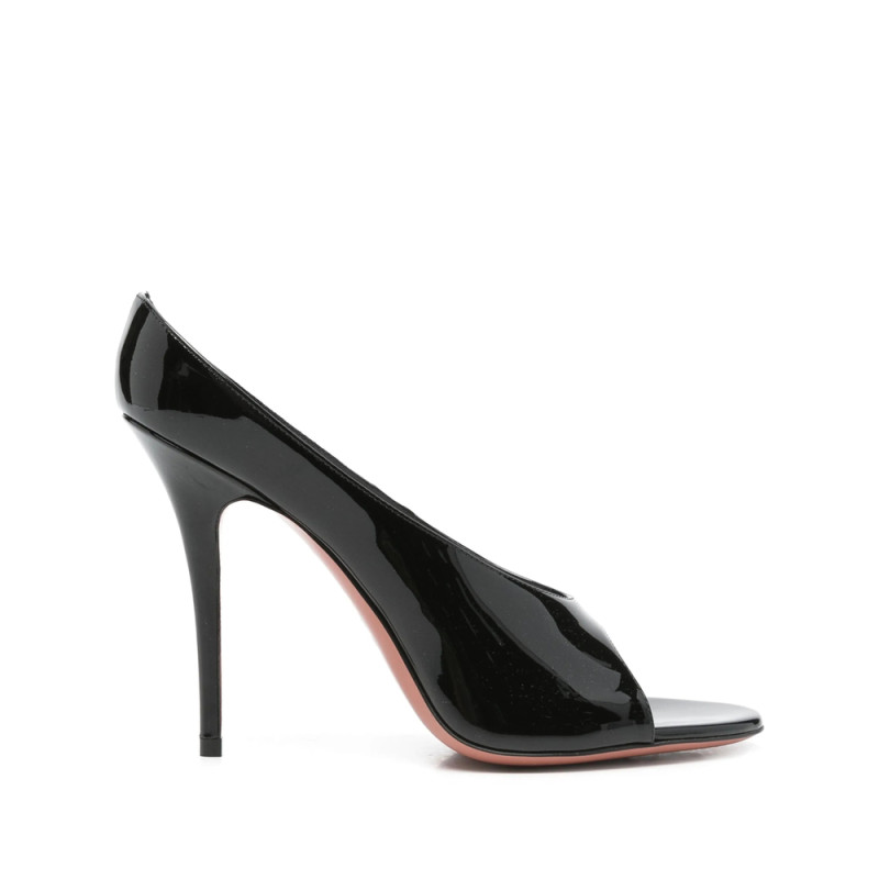 Amina Muaddi 110mm Leather Heeled Mules