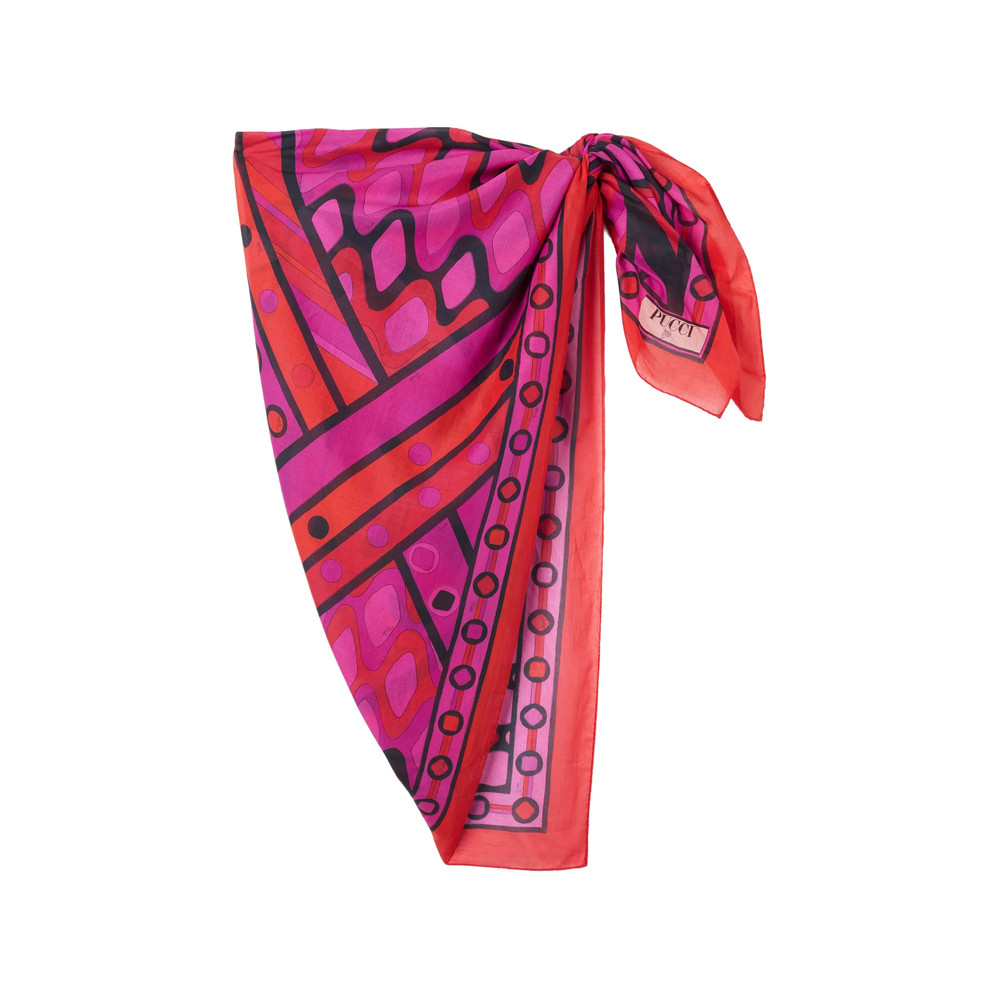 Pucci Vivara-print Cotton Sarong