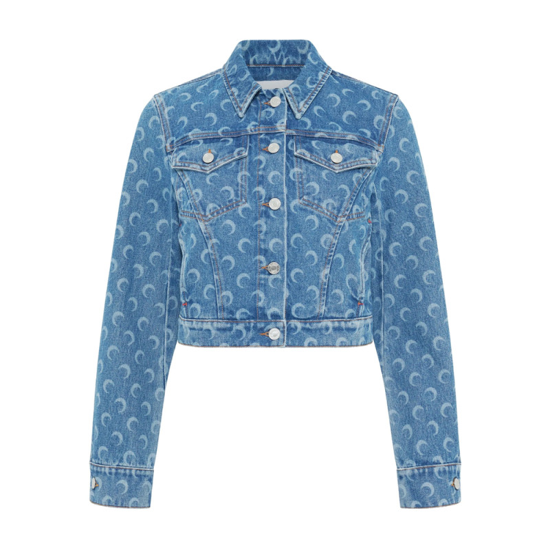 Marine Serre Moon-print Denim Jacket