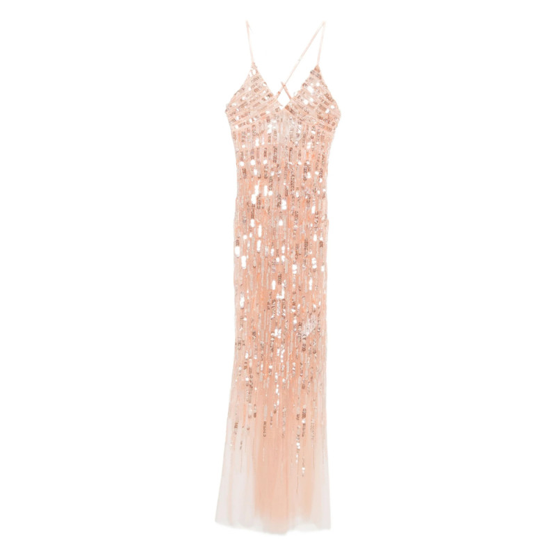 Elisabetta Franchi Sequin-embellished Sleeveless Maxi Dress
