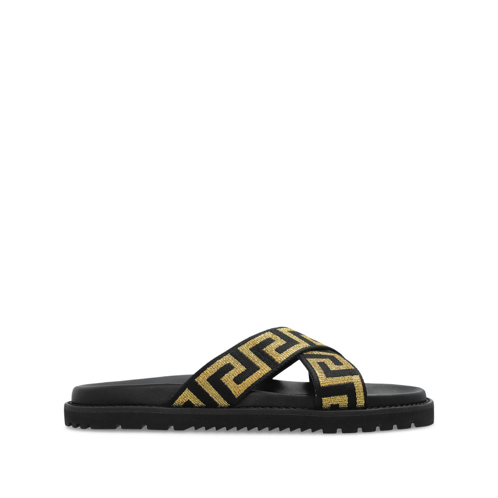 Versace Greca-embellished Slides
