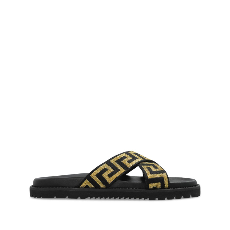 Versace Greca-embellished Slides