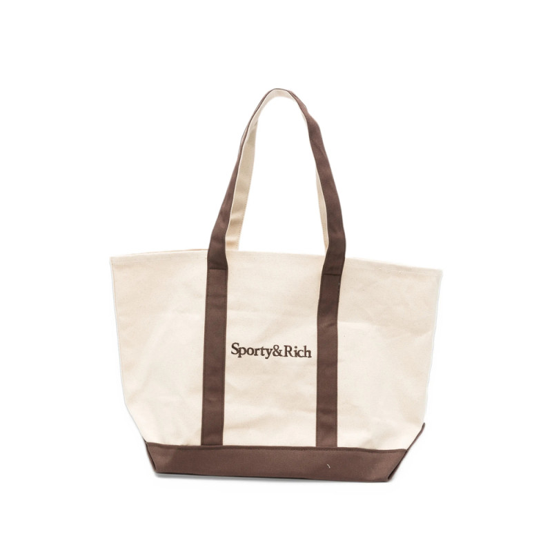 Sporty & Rich Medium Mona Logo-embroidered Tote Bag
