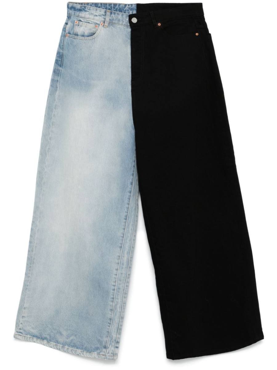 contrast-panel jeans