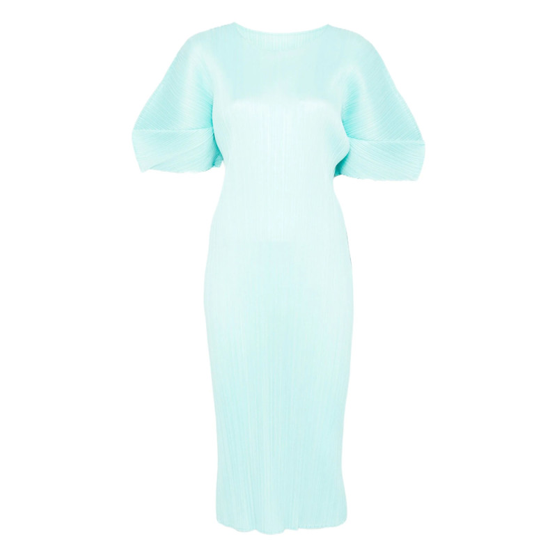 Pleats Please Pleated Short-sleeved Day Dress