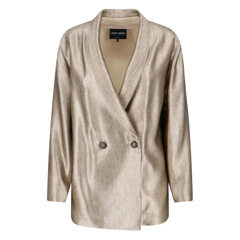 Giorgio Armani Double-breasted Silk Blazer