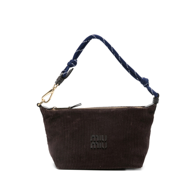 Miu Miu Corduroy Logo Shoulder Bag
