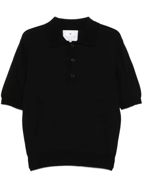 crepe polo shirt