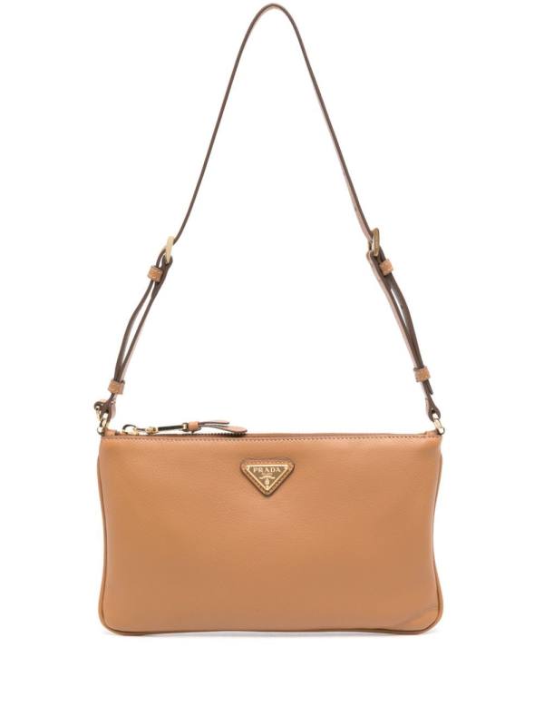 triangle-logo shoulder bag