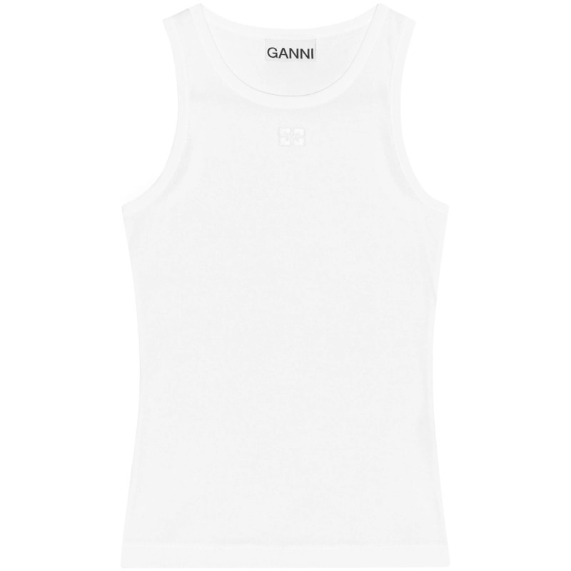 Ganni Ribbed Tank Top