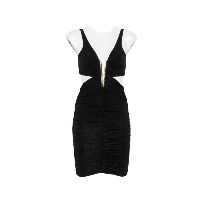 Elisabetta Franchi Ruched Cutout-detail Mini Dress