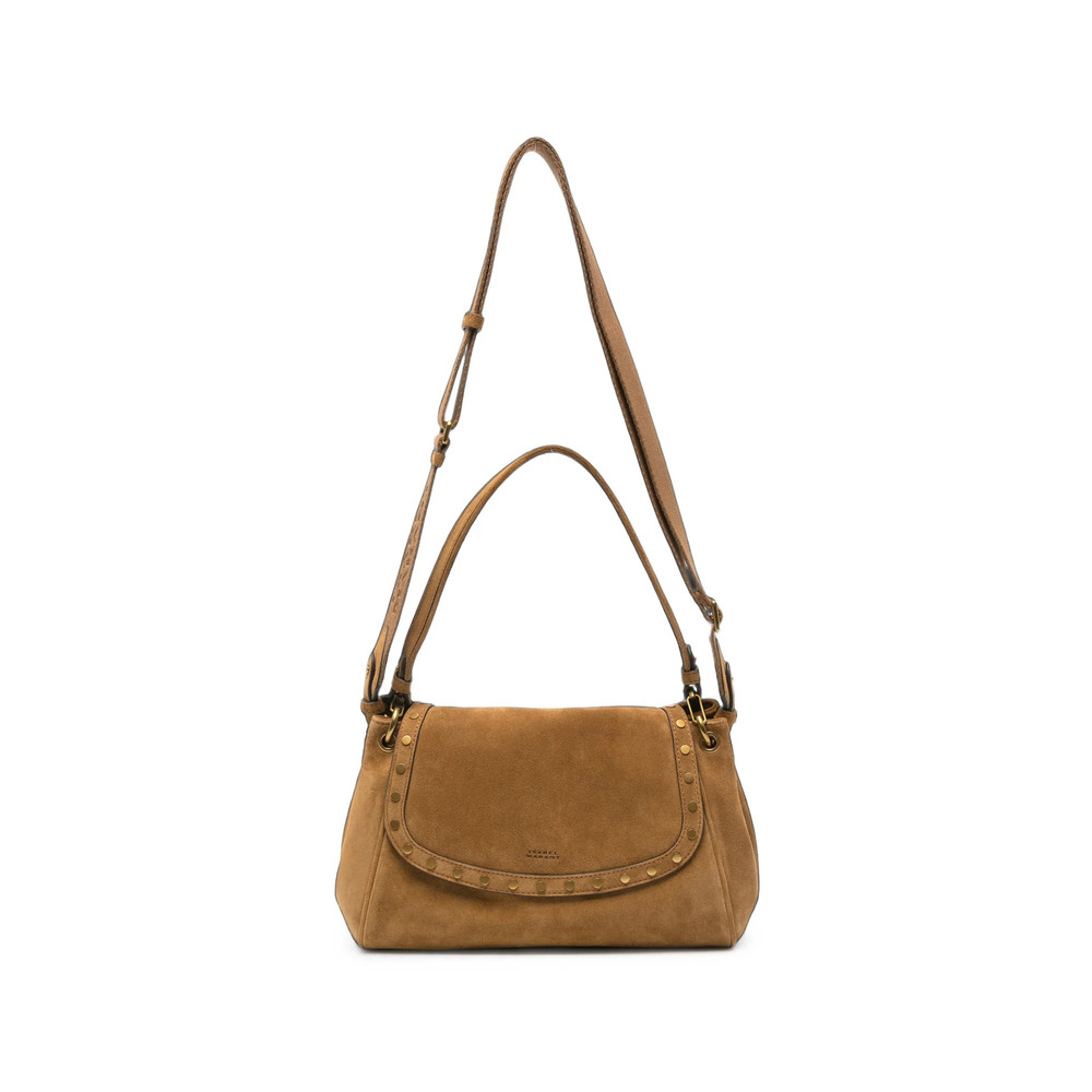 Isabel Marant Medium Chany Stud-embellished Suede Shoulder Bag