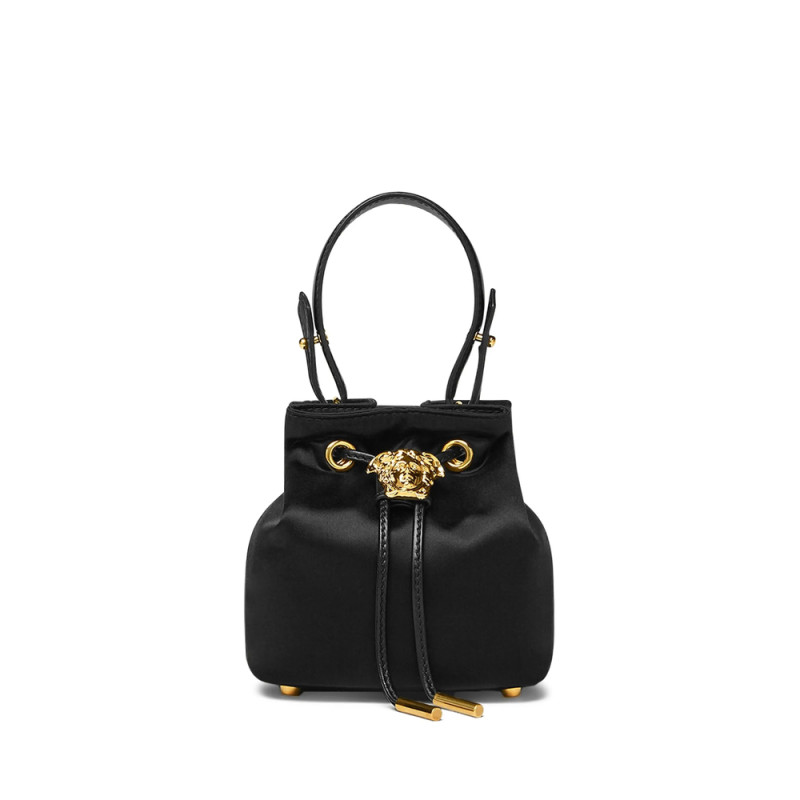 Versace Mini La Medusa Satin Bucket Bag