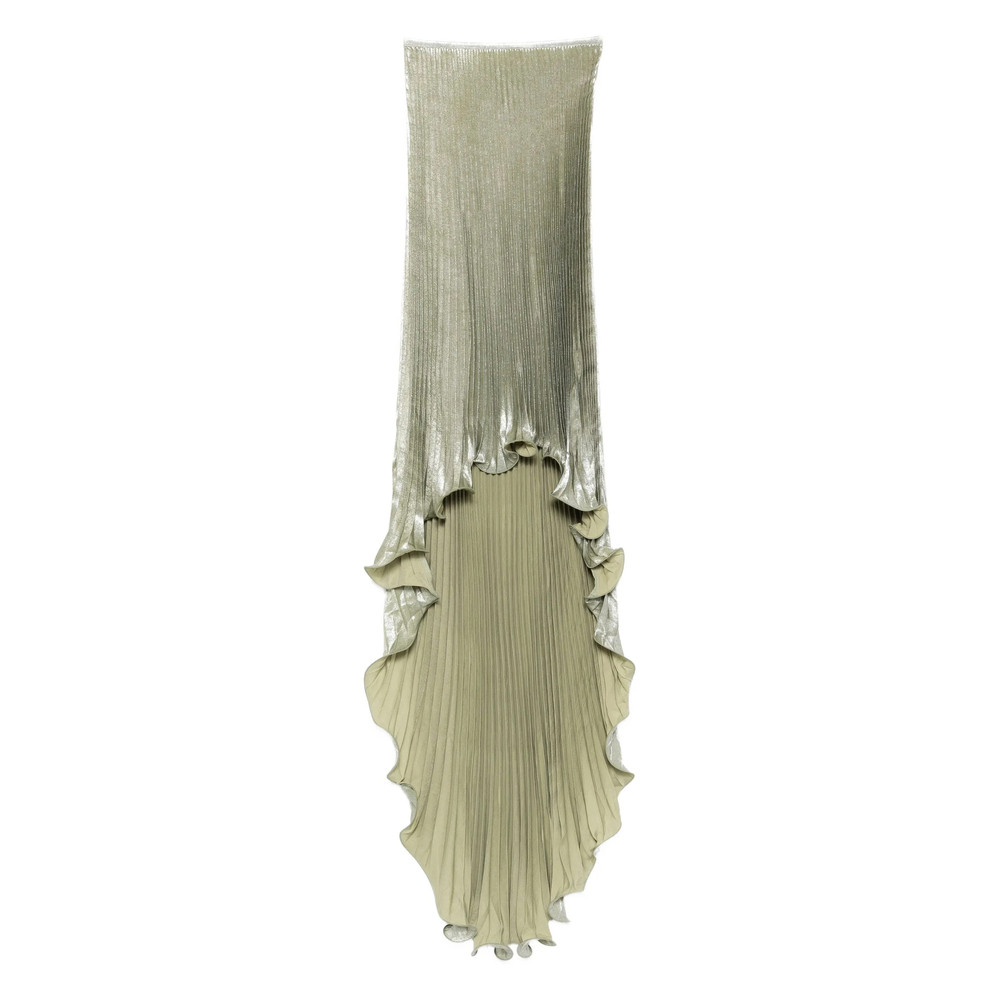 L'idee Pleated Ruffle Dress