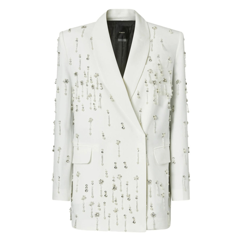 Pinko Crystal-embellished Double-breasted Jacket