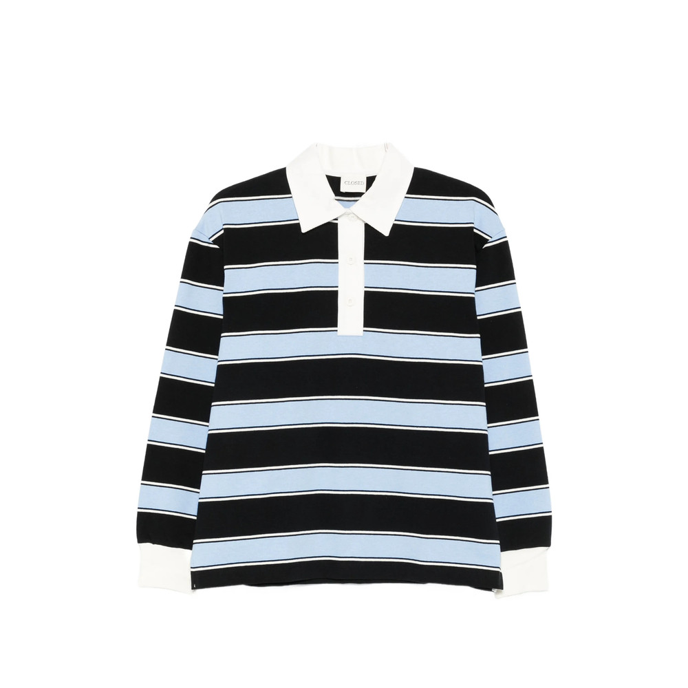 Closed Striped Polo Top