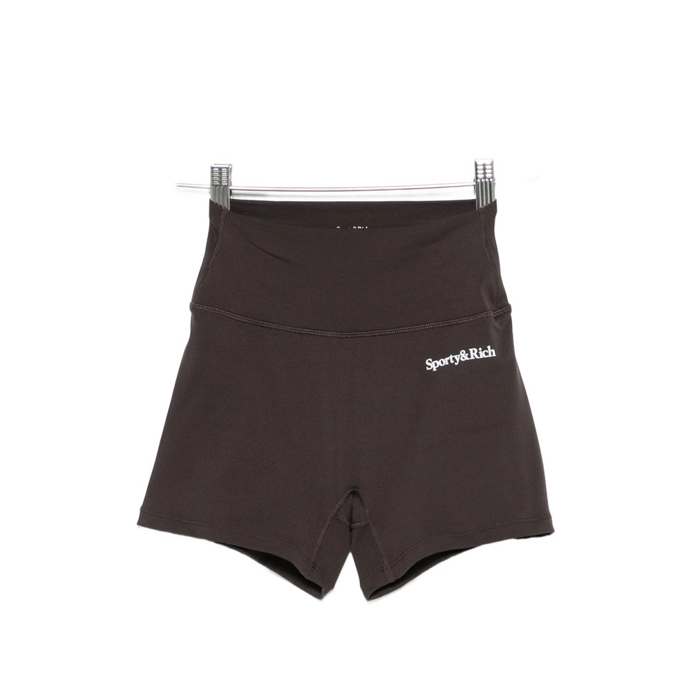 Sporty & Rich Logo-print Stretch-design Shorts