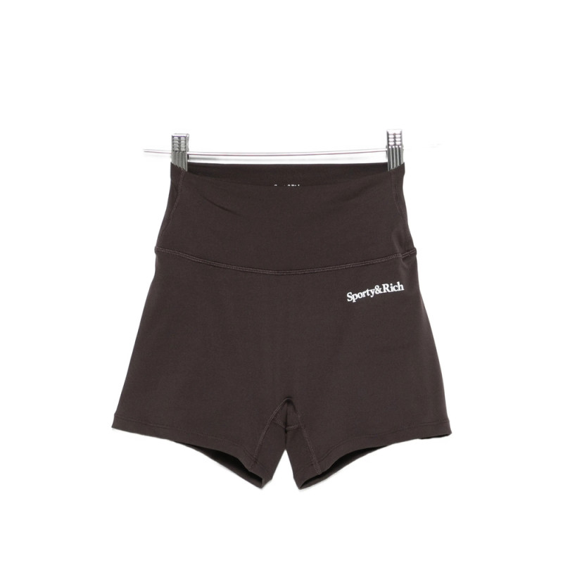 Sporty & Rich Logo-print Stretch-design Shorts