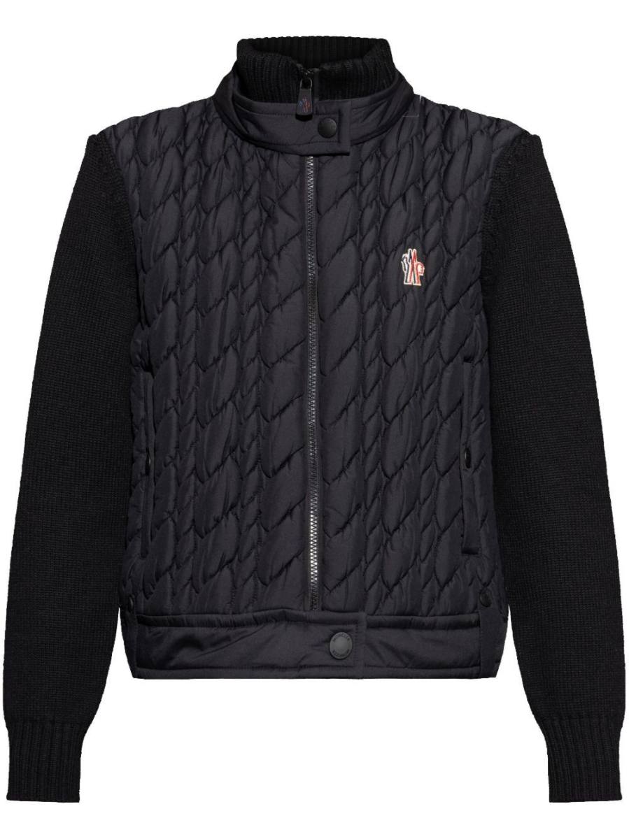 virgin wool zip-up ski jacket