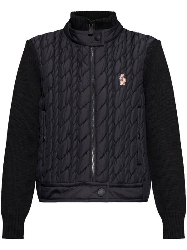 virgin wool zip-up ski jacket