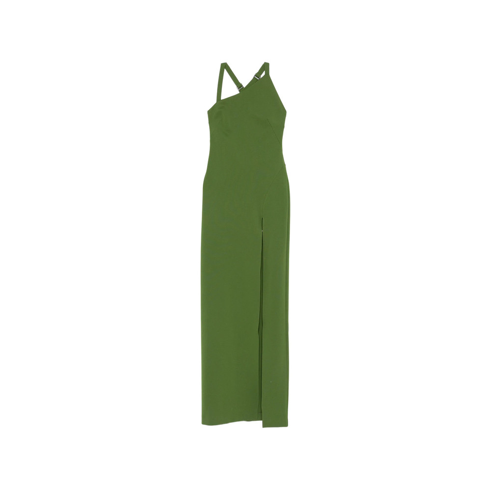 The Attico Asymmetric-neck Maxi Dress