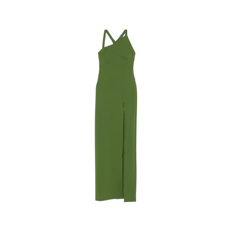The Attico Asymmetric-neck Maxi Dress