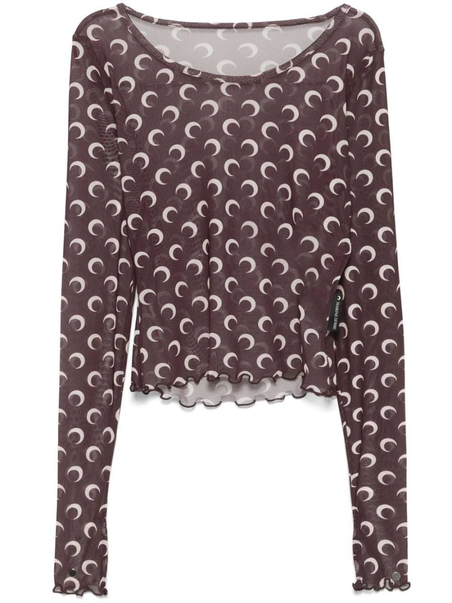 moon-print T-shirt