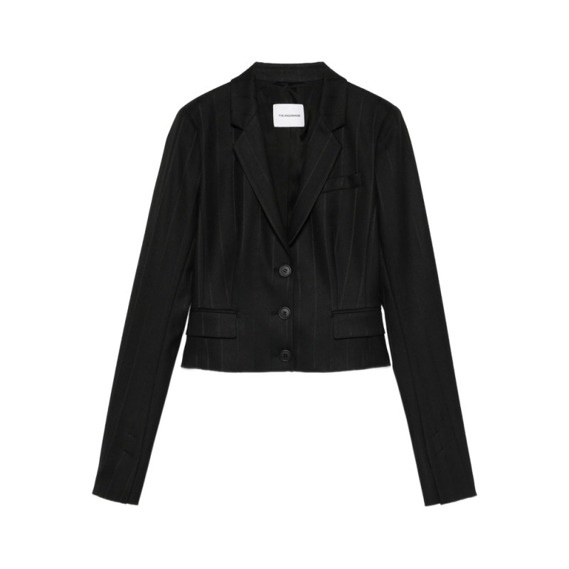 The Andamane Pinstripe Cropped Jacket