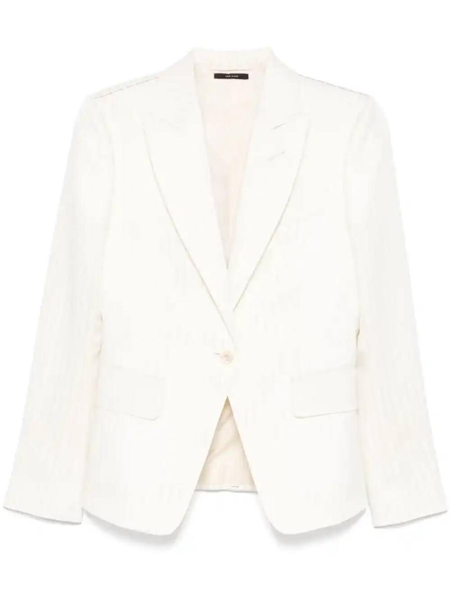 pinstriped blazer