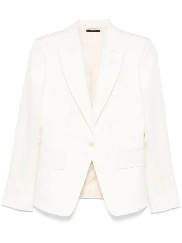 pinstriped blazer
