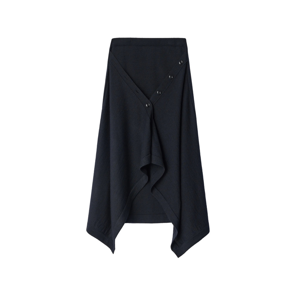 Lemaire Buttoned Skirt In Merino Wool Blend