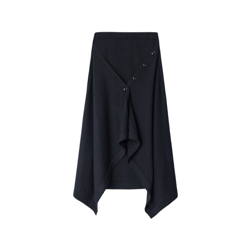 Lemaire Buttoned Skirt In Merino Wool Blend
