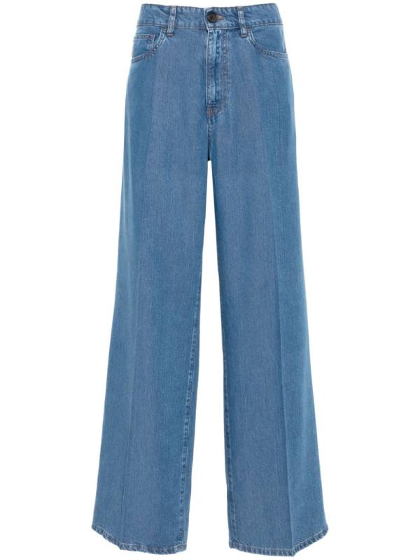 logo-embroidered straight-leg jeans