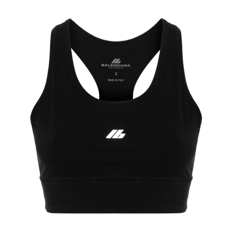 Balenciaga Reflective-logo Bra Top