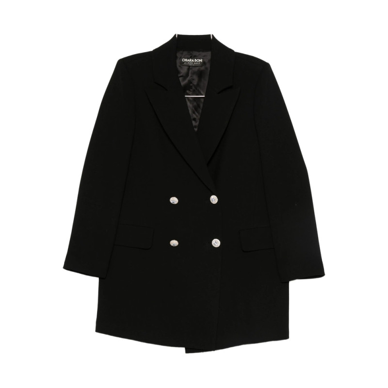 Chiara Boni Ecoply Embellished Double-breasted Coat