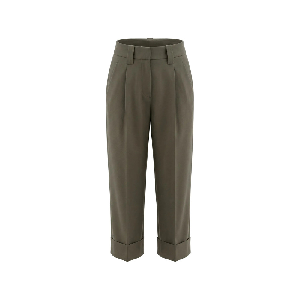 Brunello Cucinelli Pleated-detail Turn-up Trousers