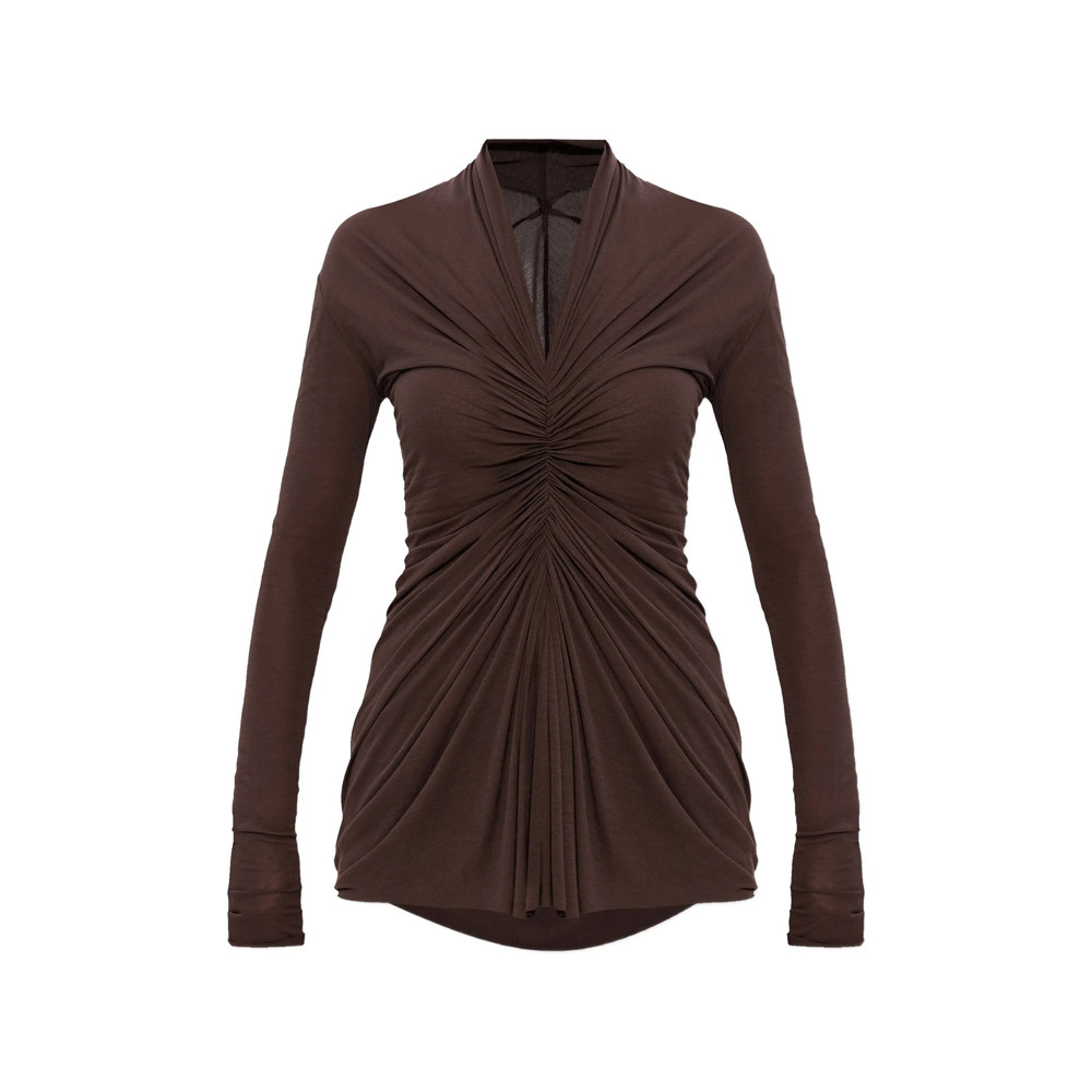 Rick Owens Draped V-neck Top