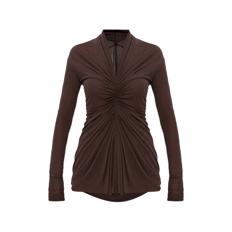 Rick Owens Draped V-neck Top