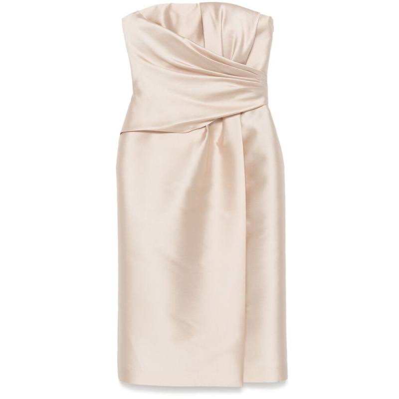 Alberta Ferretti Strapless Midi Dress