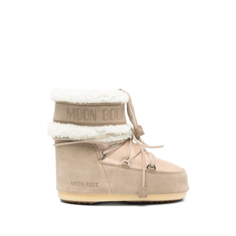 Moon Boot Shearling-trim Lace-up Boots