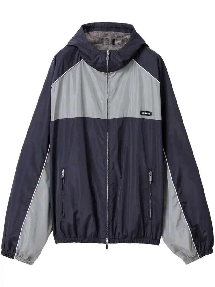 logo-print bomber jacket