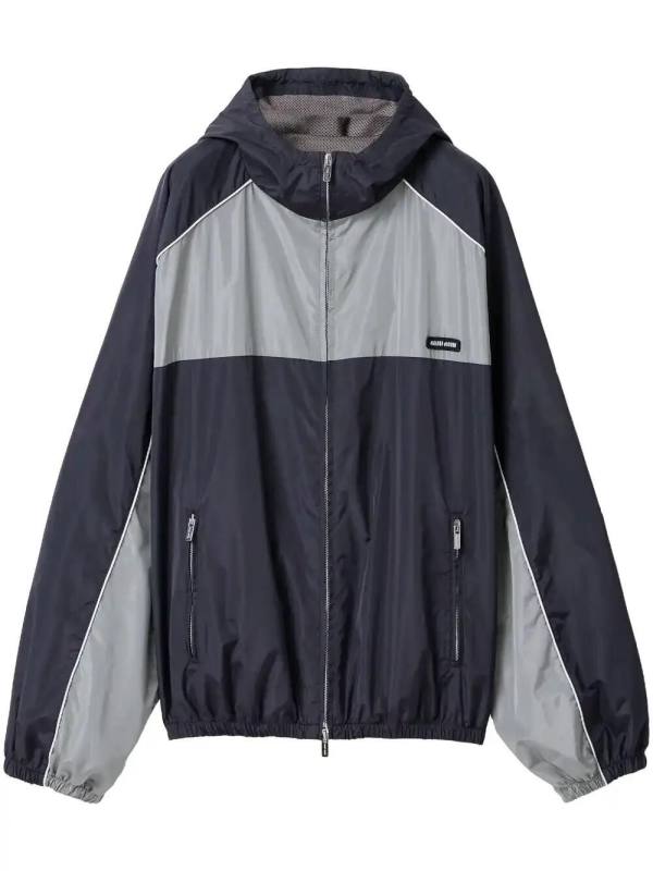 logo-print bomber jacket
