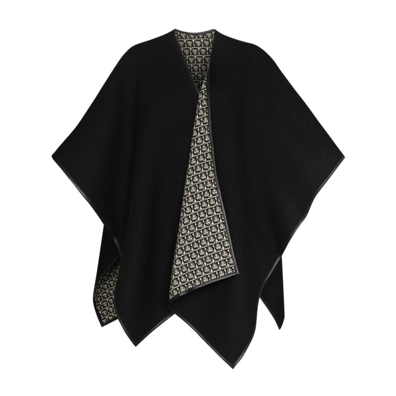 Ferragamo Gancini Wool Cape