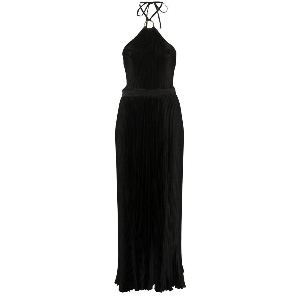 L'idee Cheri Plissé Maxi Dress