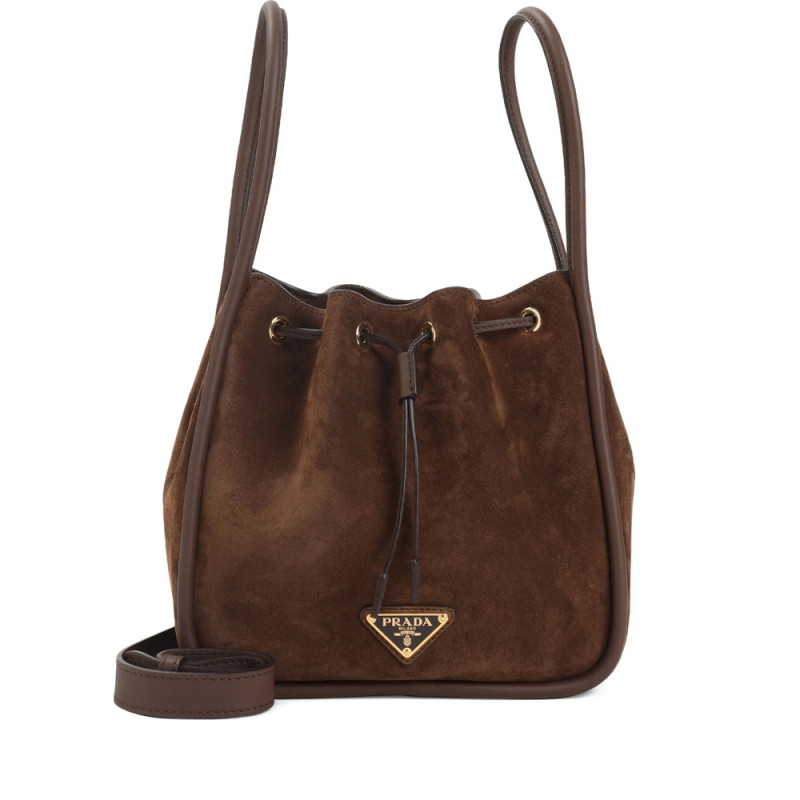 Prada Small Logo-plaque Drawstring Tote Bag