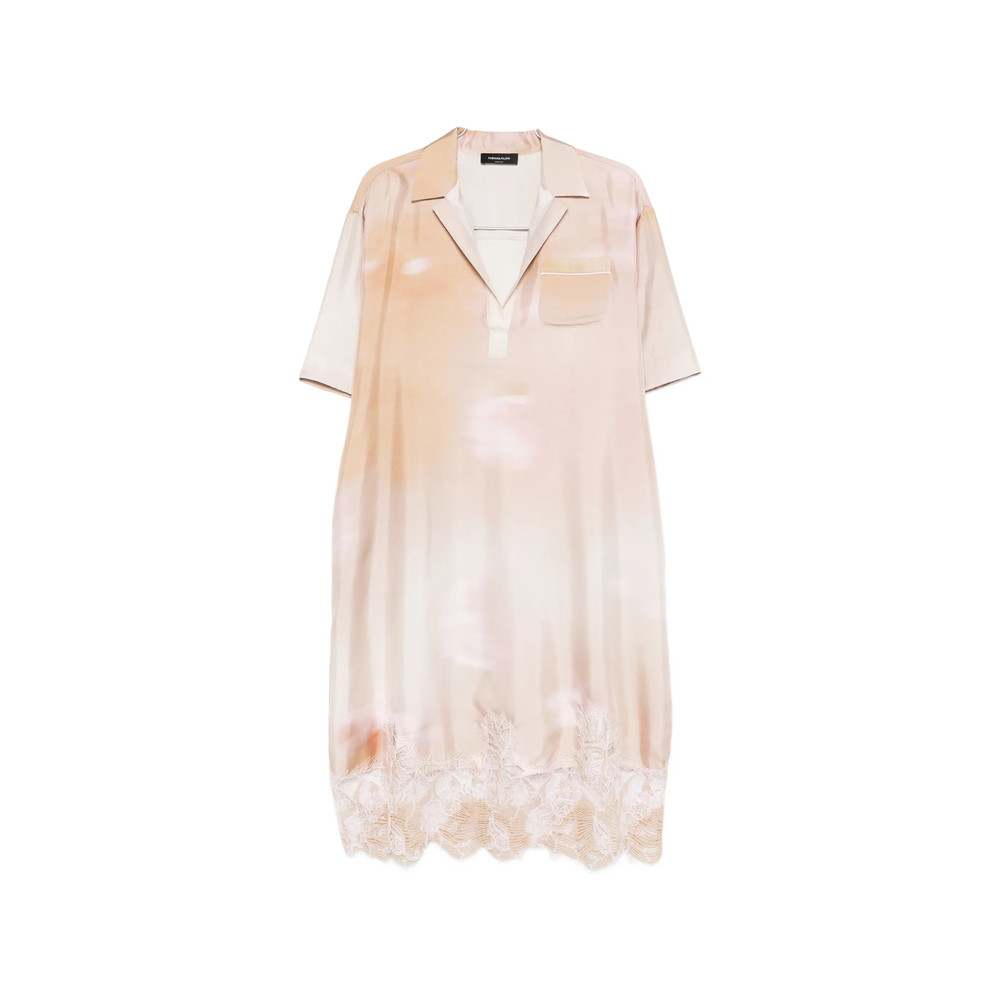 Fabiana Filippi Lace-trim Chest-pocket Midi Dress